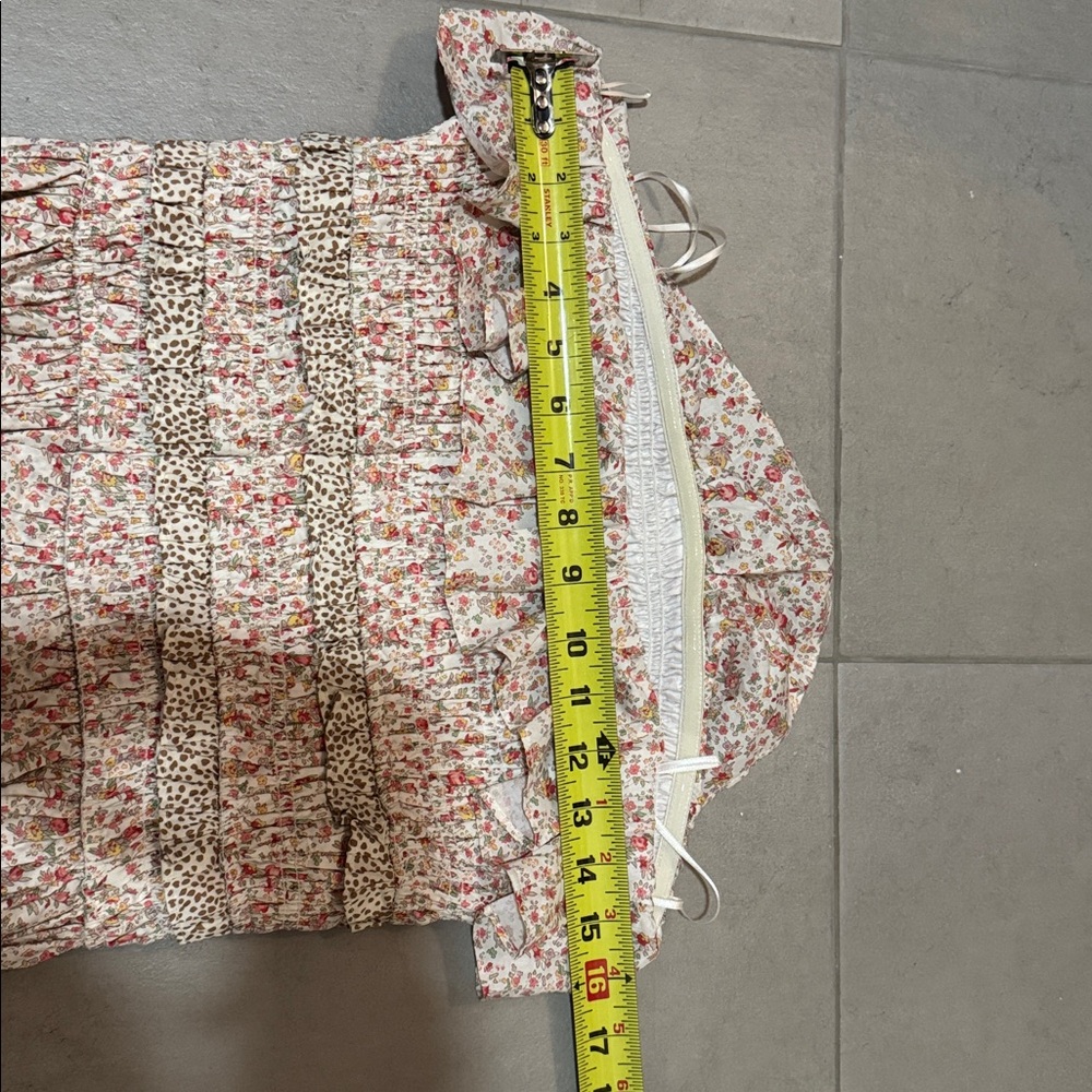 English Factory Pink Floral Ruffle Blouse - Picture 3 of 7